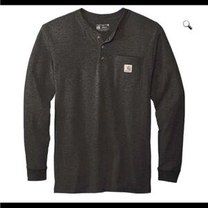 Carhartt Men's Black Long Sleeve Henley Shirt